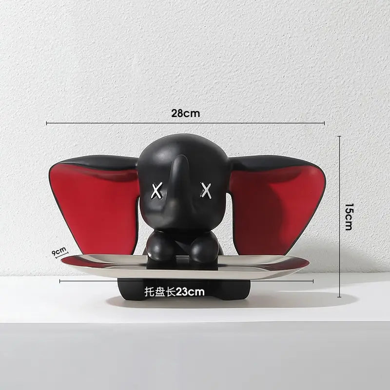 Entry Key Storage Tray Ornaments Resin Elephant Sculpture