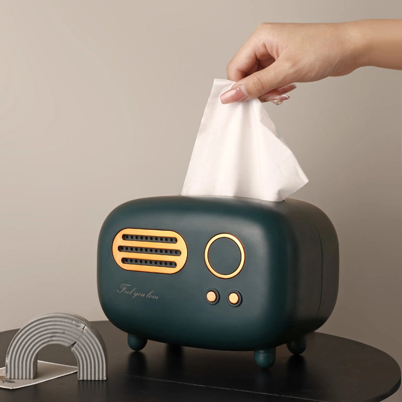 Vintage Radio Tissue Box