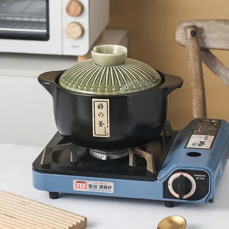 Japanese High Quality Ceramic Cookware Nonstick Gas Casseroles Set With Lid