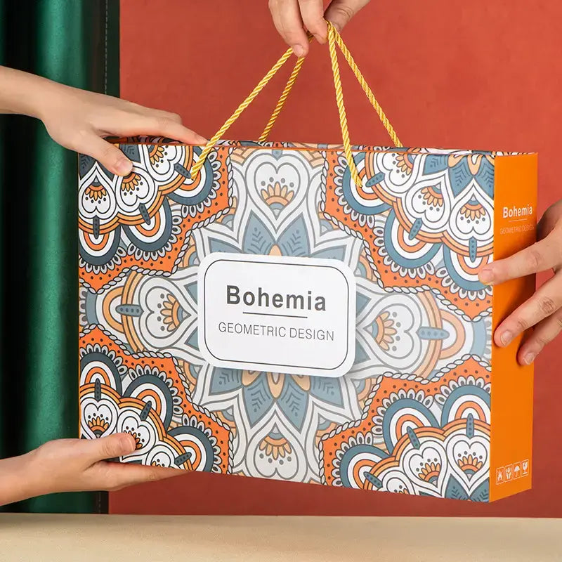 Bohemian Bowls Chopsticks Blue and White - Orange Ceramic Gift Box