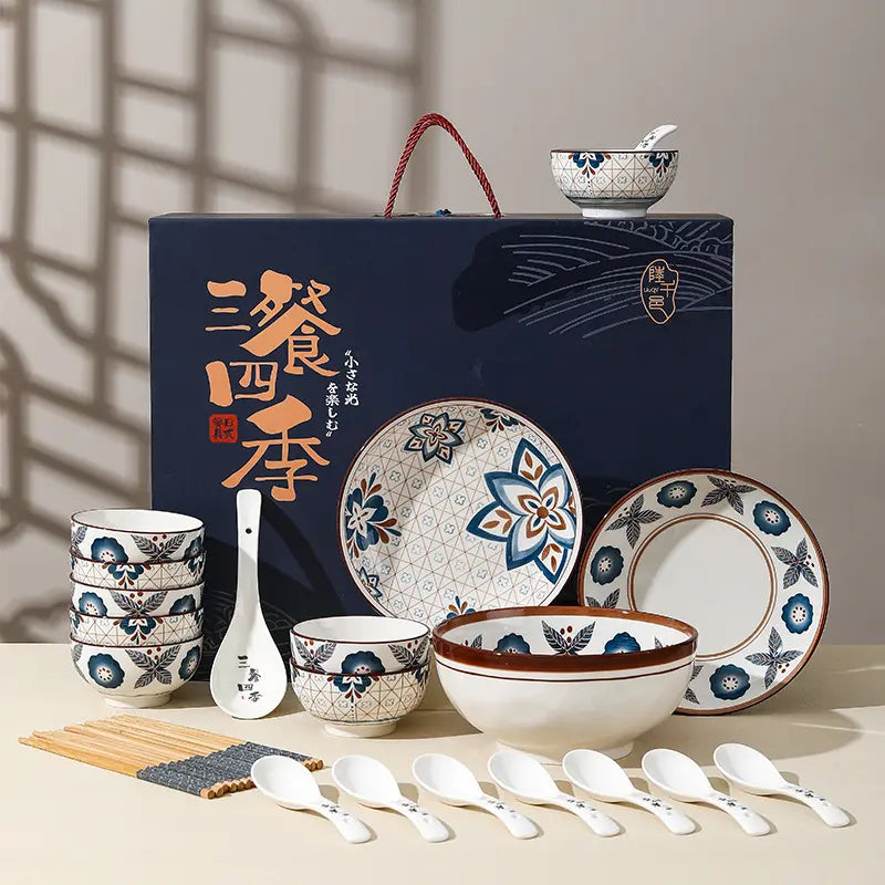 Luxury Elegant dinnerware Gift Box Ceramic Set