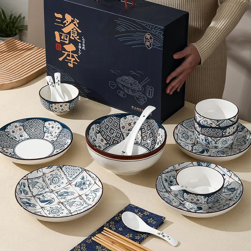 Luxury Elegant dinnerware Gift Box Ceramic Set