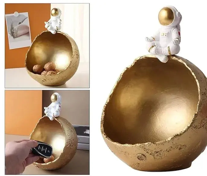Astronaut storage desktop resin ornaments coffee table snack fruit plate storage box decoration