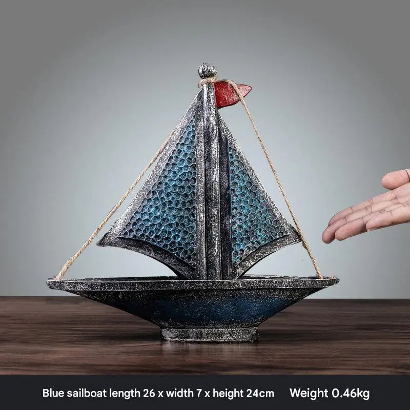 Blue Sailboat Resin