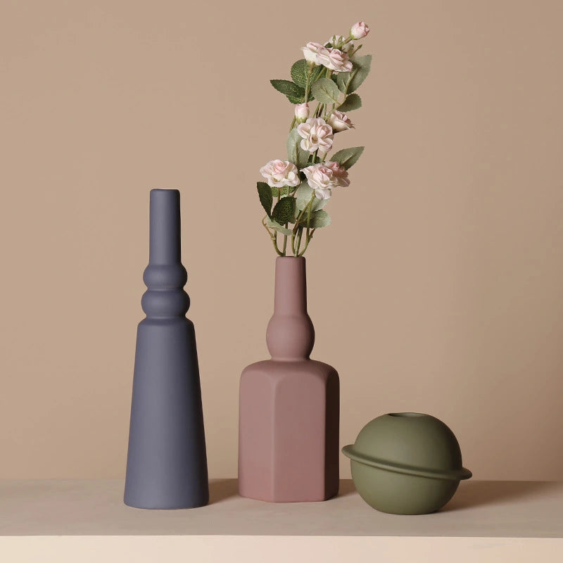 Morandi Porcelain Vases Set of Five