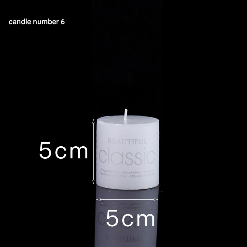 Classic Pillar Wax Smokeless Candle Ivory White Cylindrical Large Candle