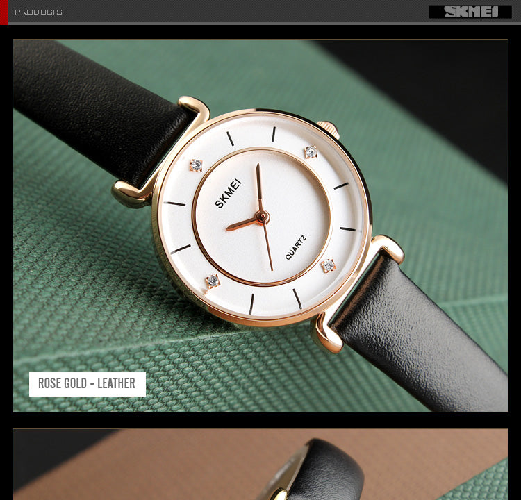 Skmei Women's Watch Leather Waterproof