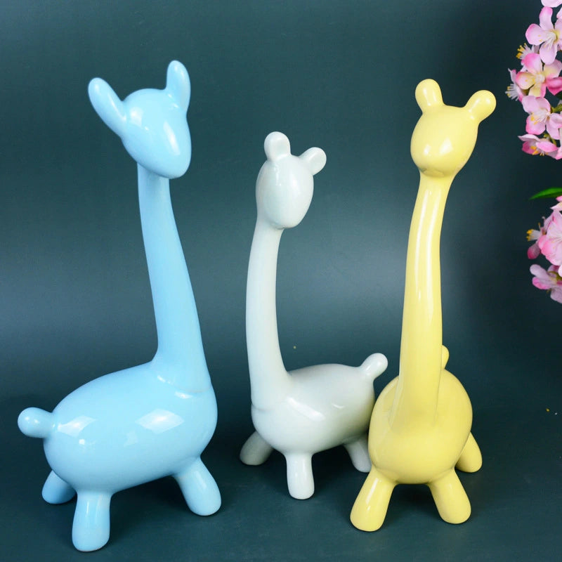 Ceramic Deer Figurine – Elegant Home Decoration Ornament