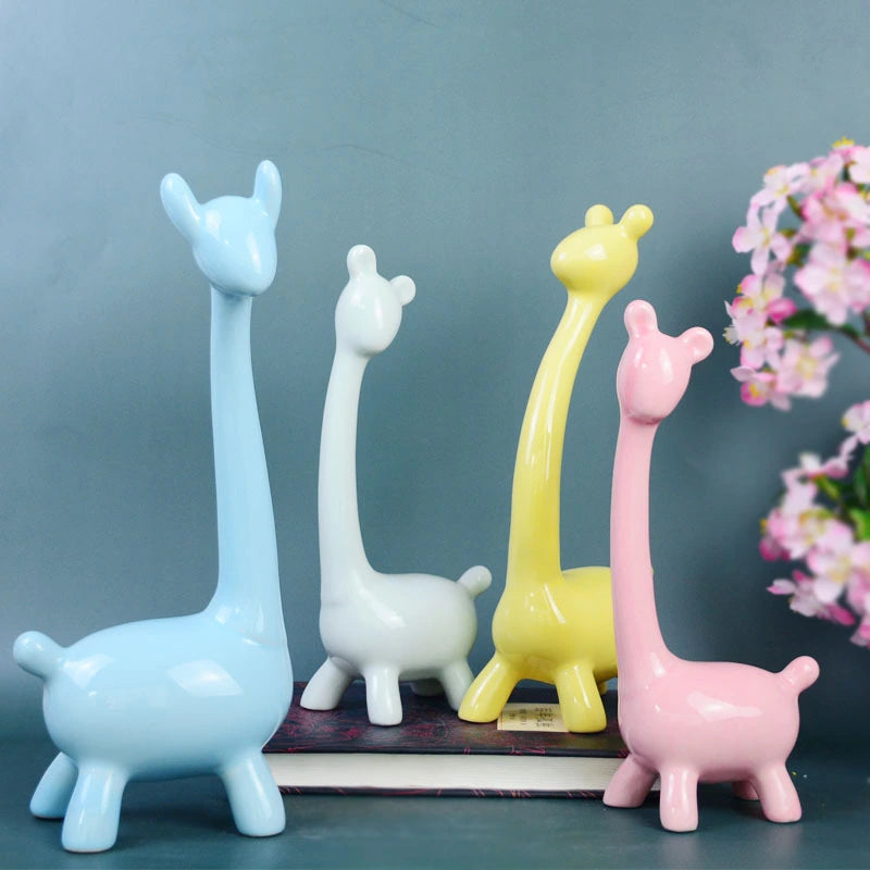 Ceramic Deer Figurine – Elegant Home Decoration Ornament