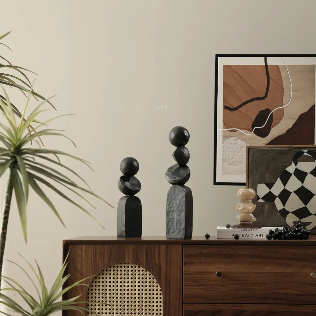 Ancient Style Abstract Endless Column – Resin Ornament for Home, Study, or Model Room Décor