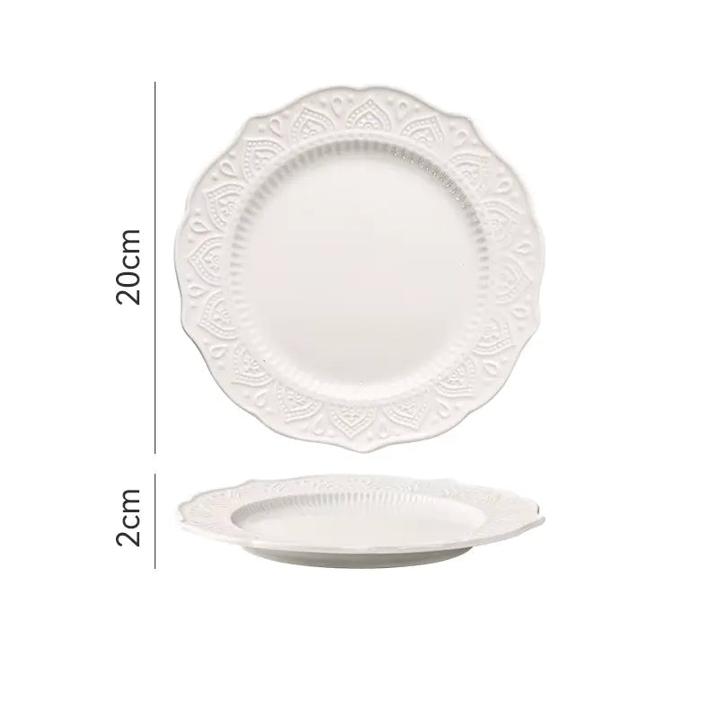 Roman Plate 8-inch and 10-inch Light luxury Retro