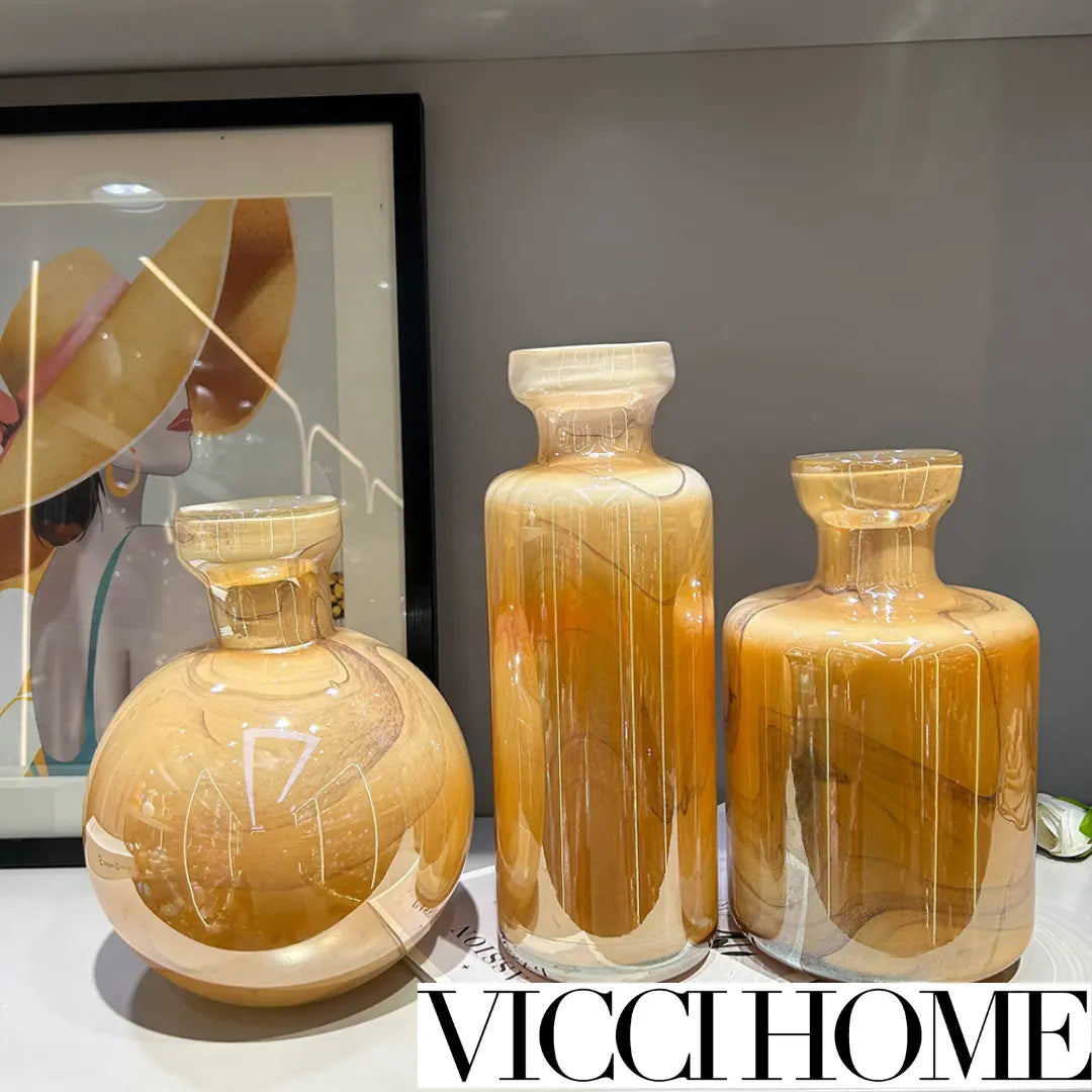 Sandblasted Medieval-Style Art Handmade Vase