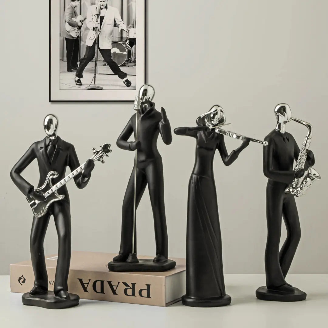 Modern Art Musician Figurines Resin
