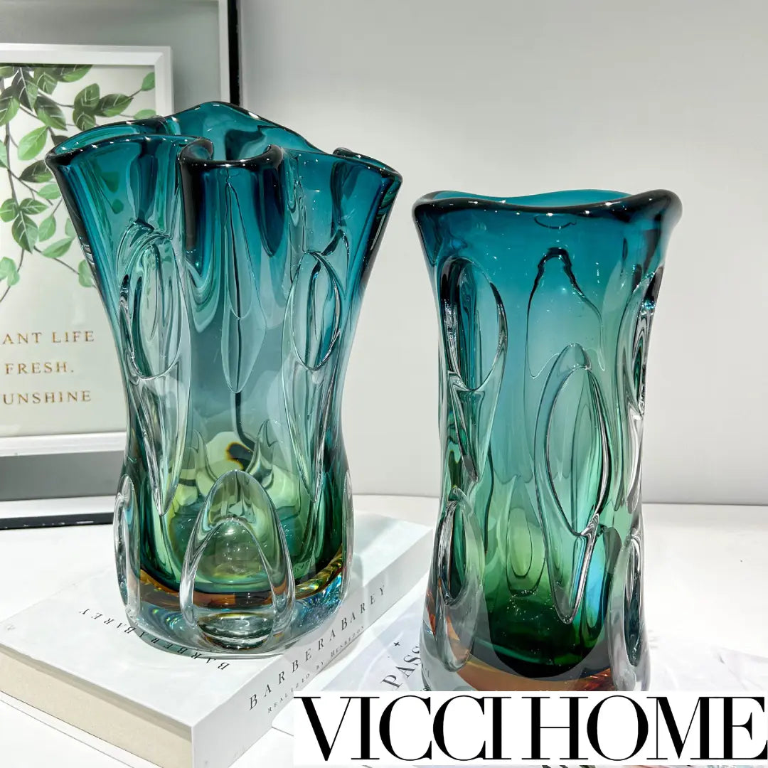 Sand Blowing Fashion Large-Caliber Vase – High-End