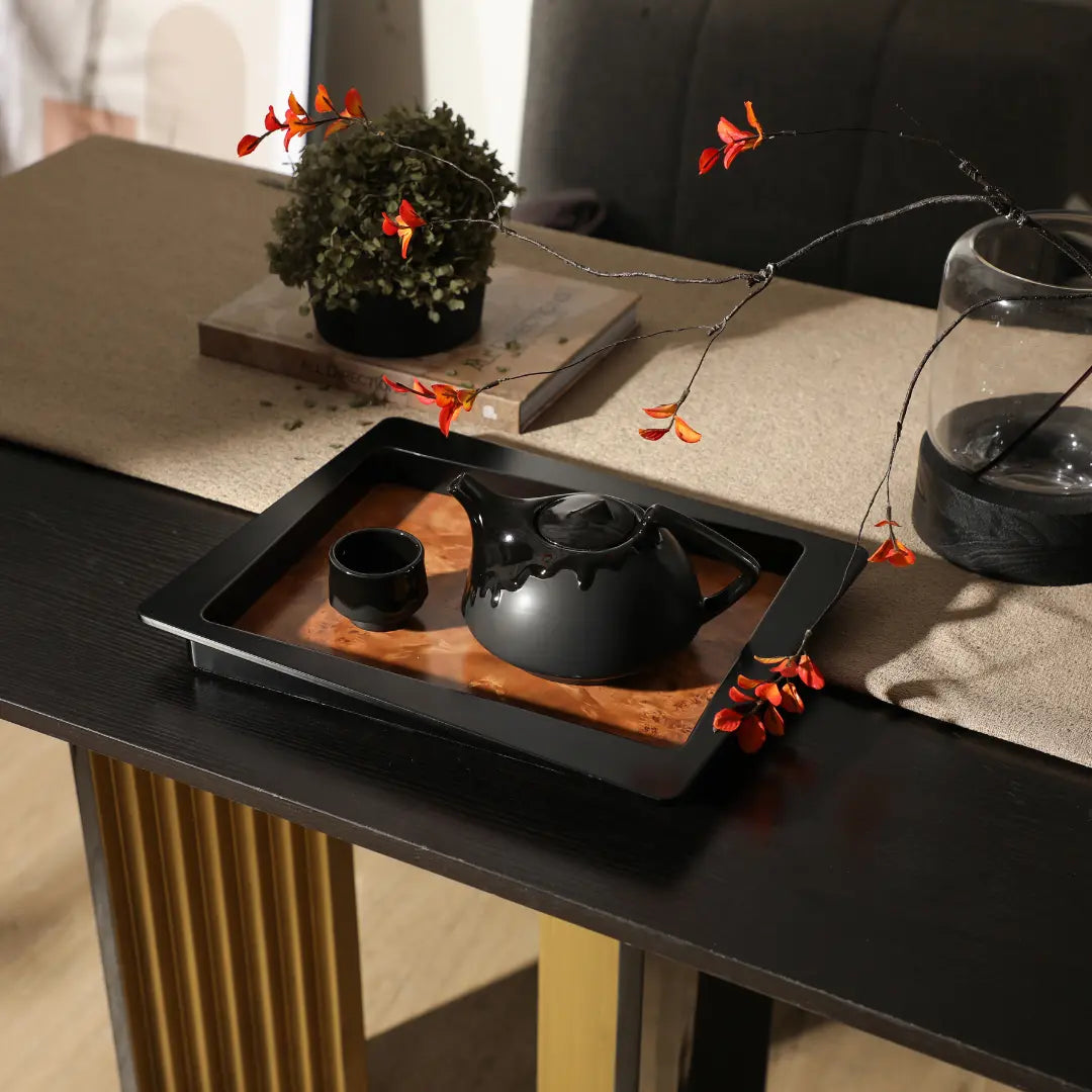 Black MDF Tray with Burled