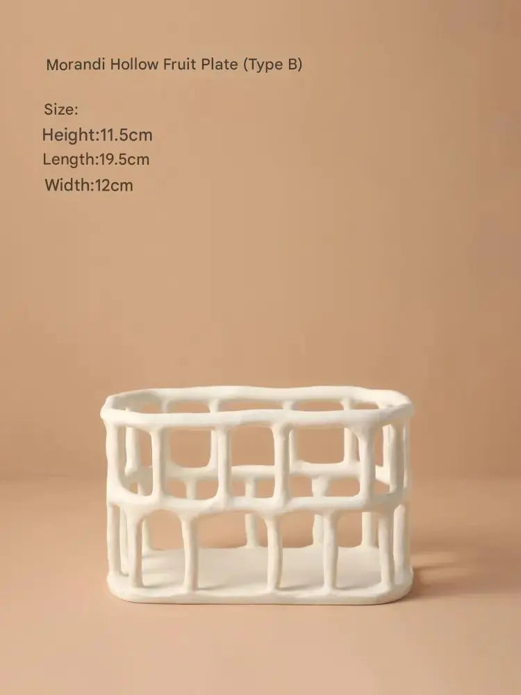 Basket Apricot Resin Fruit Plate