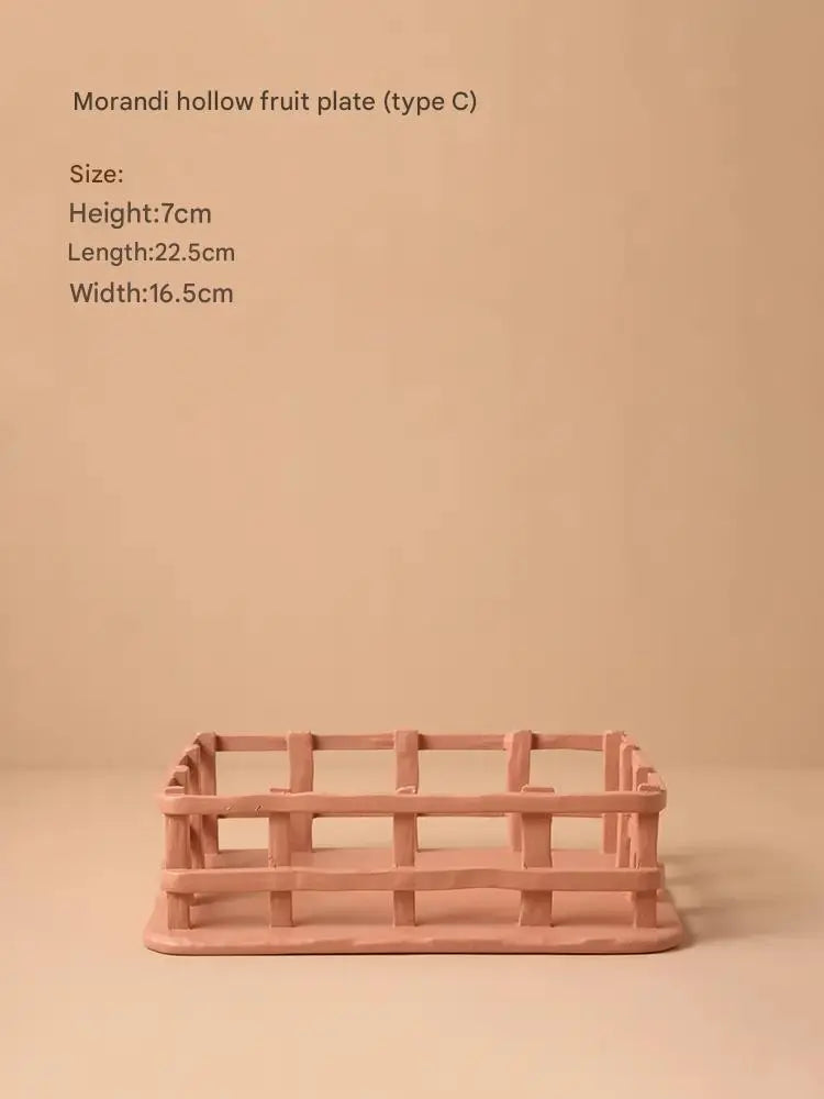 Basket Apricot Resin Fruit Plate