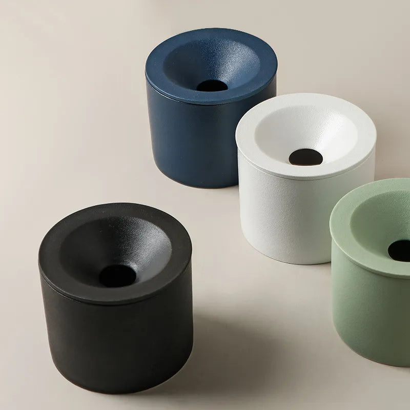 Stoneware Ashtray with Lid