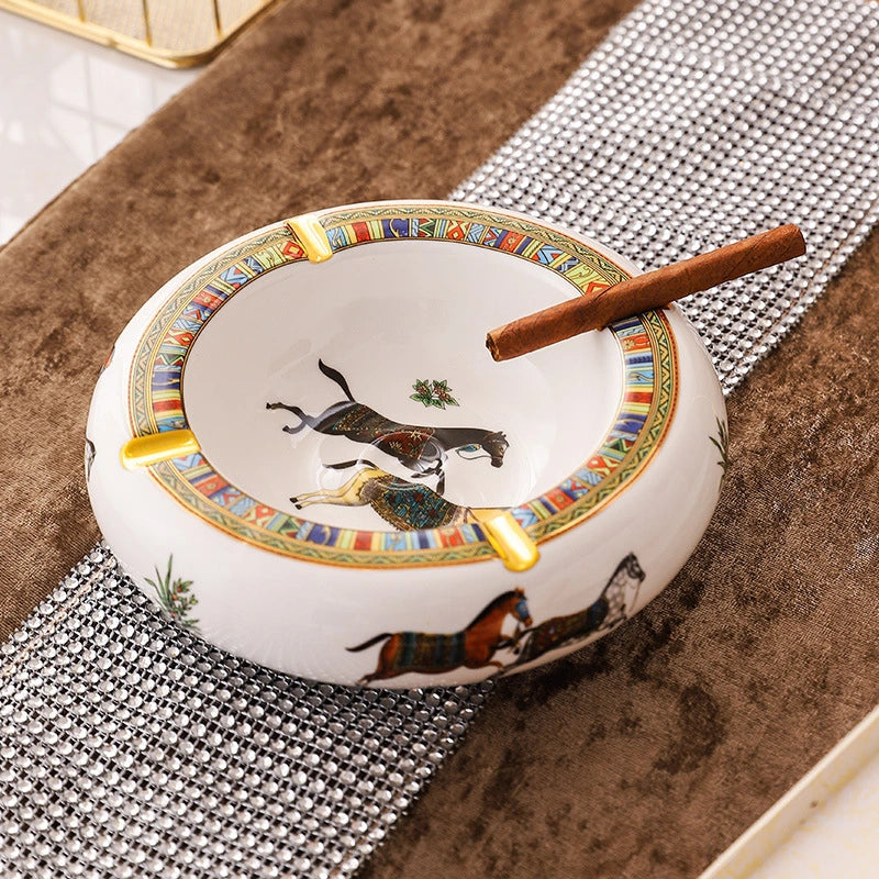 Herrmes Ceramic Ashtray Circle