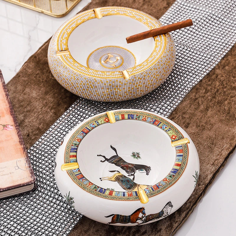 Herrmes Ceramic Ashtray Circle