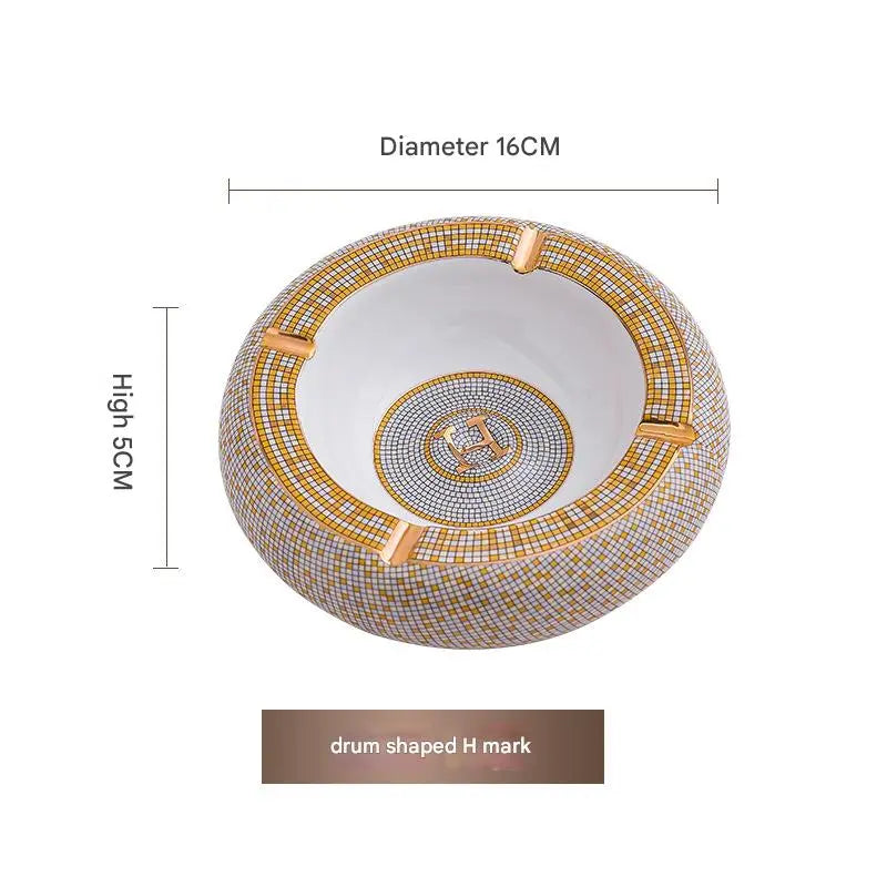 Herrmes Ceramic Ashtray Circle