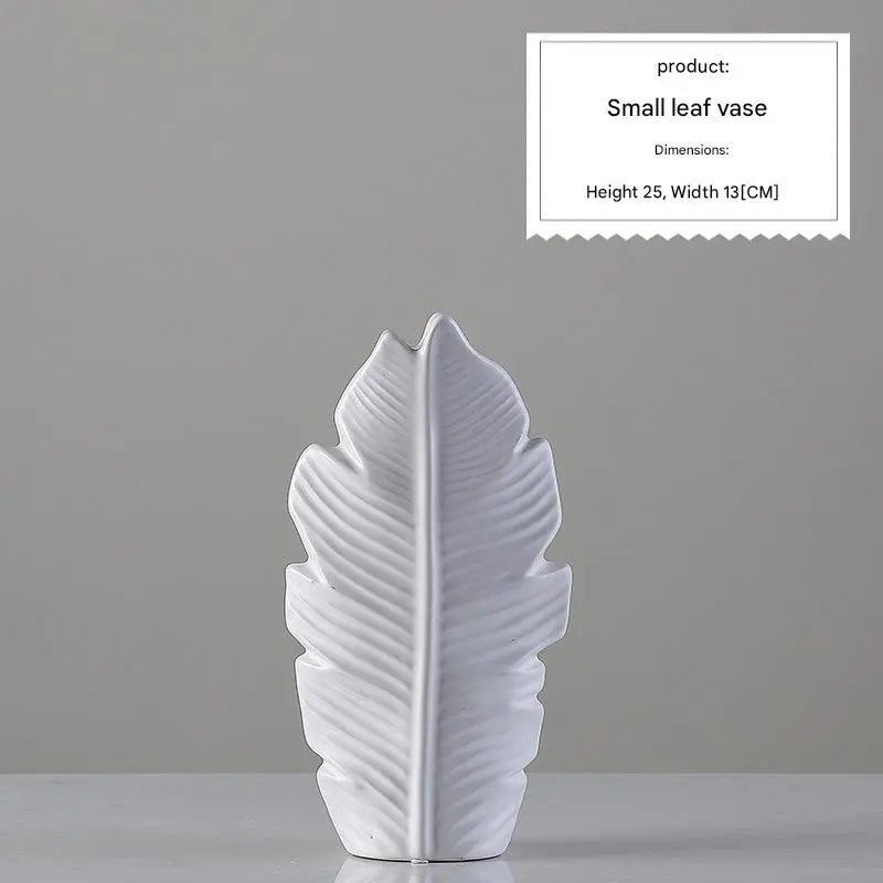 Ceramic Vase Leaves Modern Design