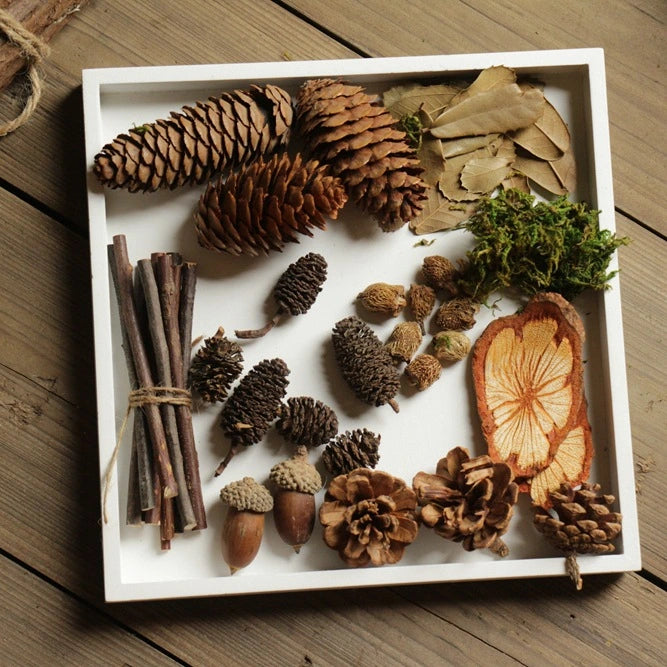 Handmade DIY Acorn & Small Branch Material Package – Natural