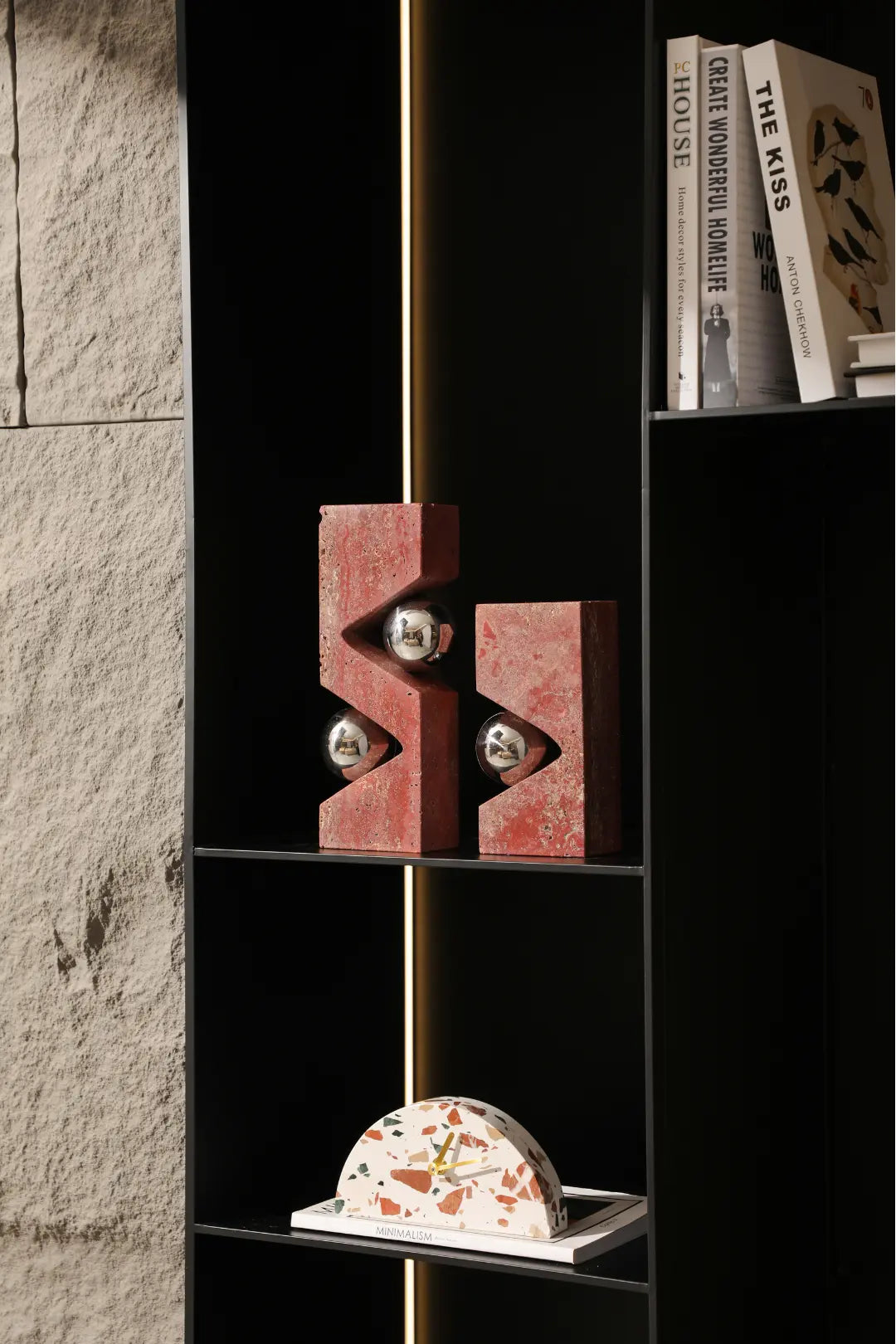 Marble & Metal Sphere Ornament