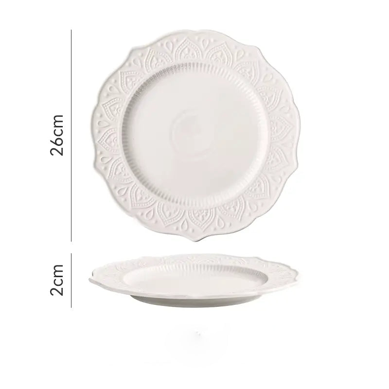 Roman Plate 8-inch and 10-inch Light luxury Retro