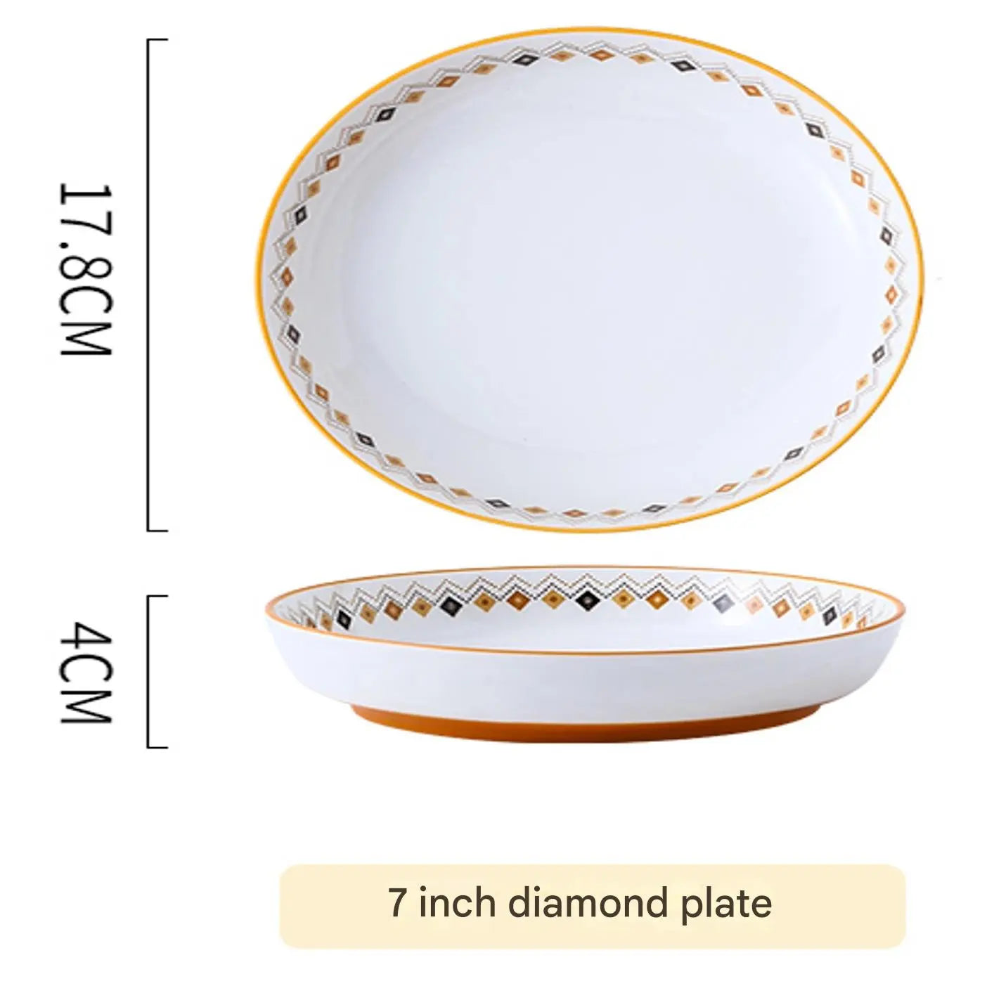 Japanese Style Underglaze Colored Ceramic Tableware Bowl and Dish Set