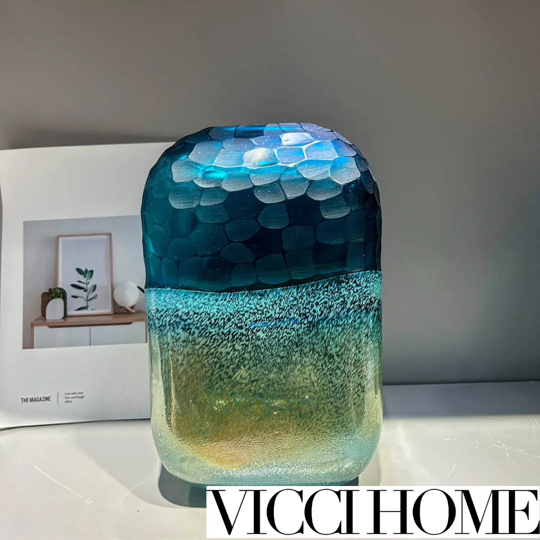 Sand Blowing Light Luxury High-End American Gradient Vase