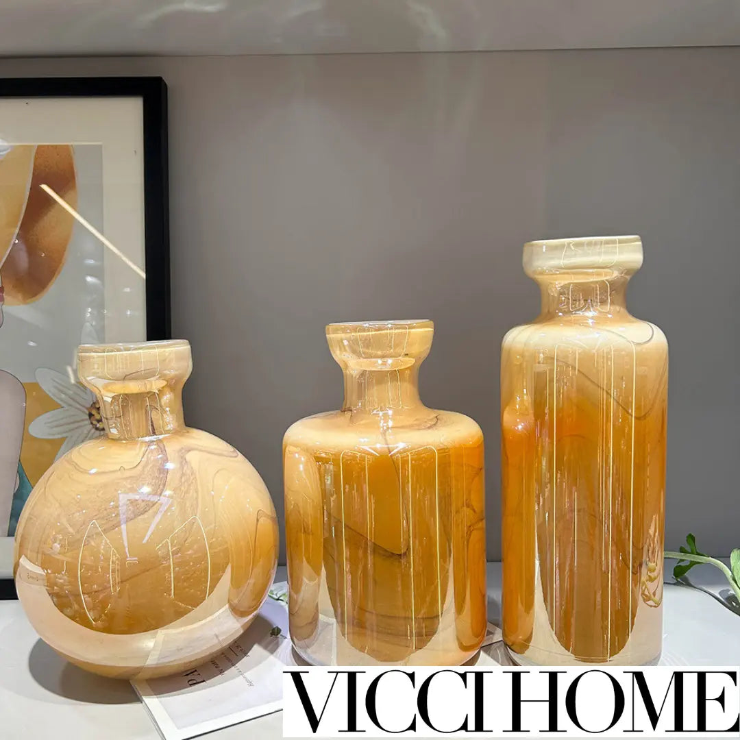 Sandblasted Medieval-Style Art Handmade Vase