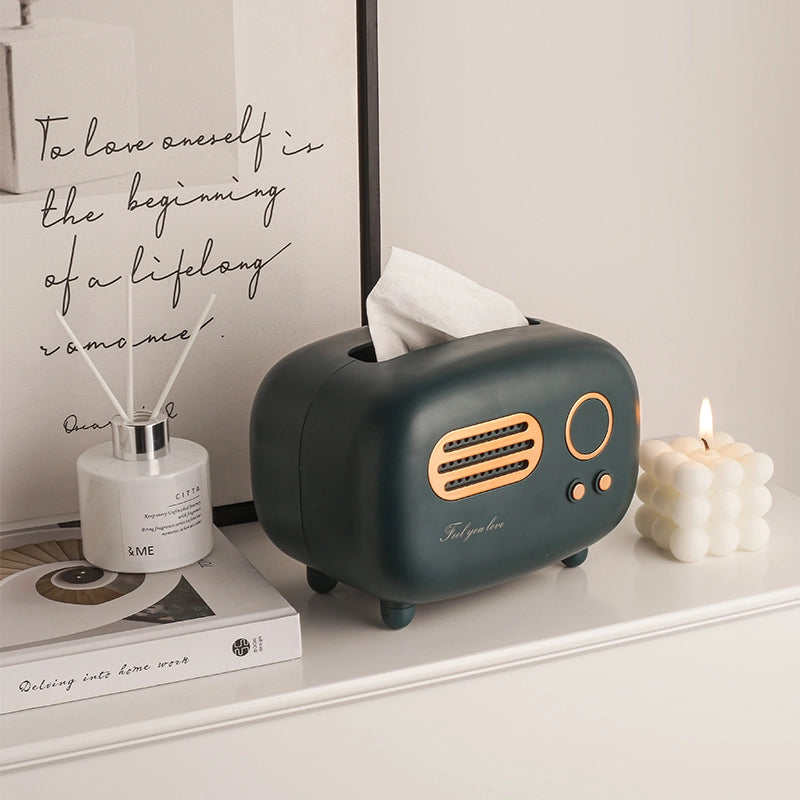 Vintage Radio Tissue Box