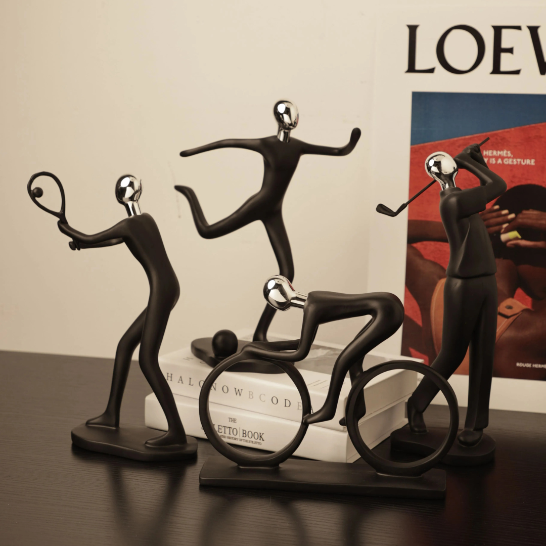 Modern Art Sportsman Figurines Resin