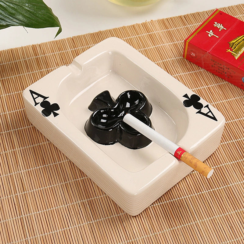 Playing Card Ashtray Porcelain