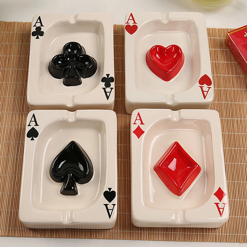Playing Card Ashtray Porcelain