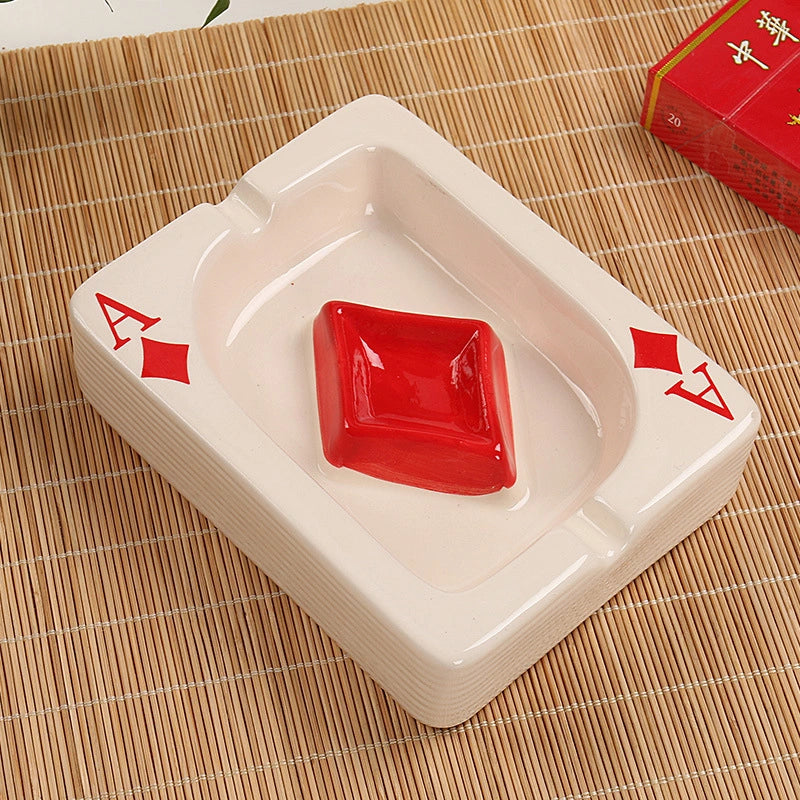 Playing Card Ashtray Porcelain