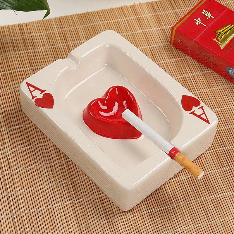 Playing Card Ashtray Porcelain