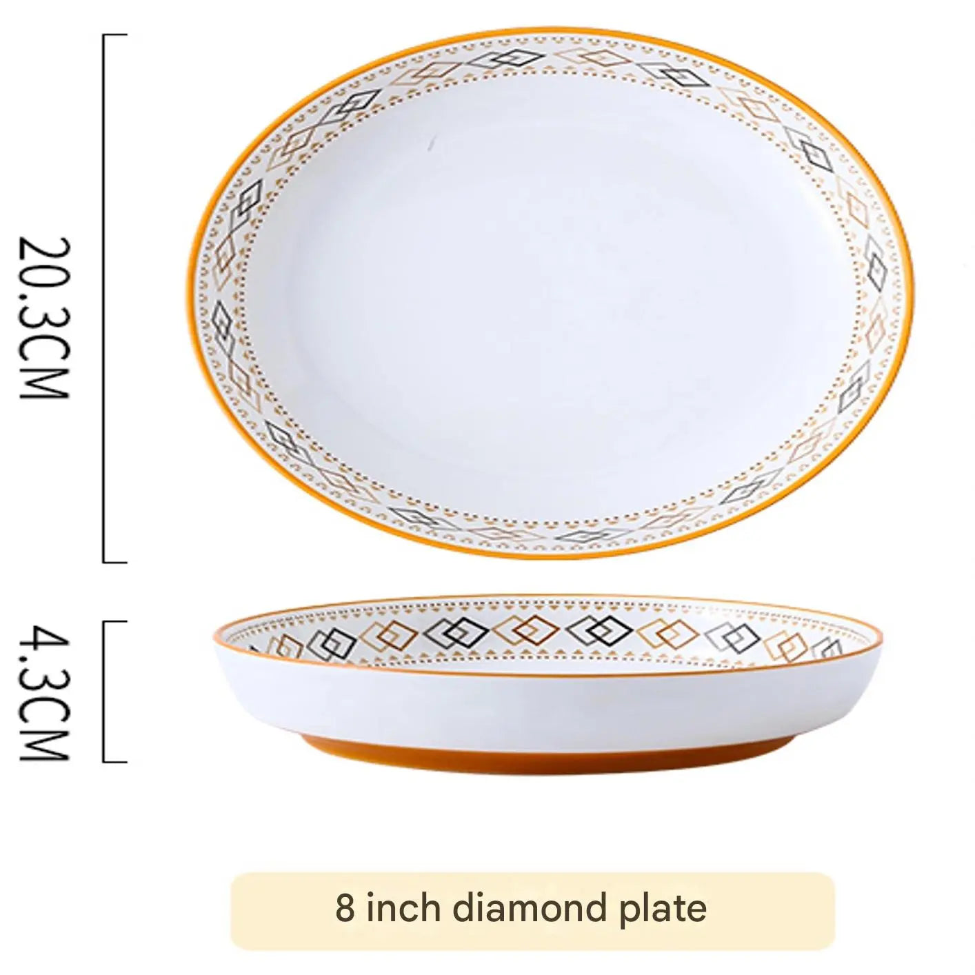 Japanese Style Underglaze Colored Ceramic Tableware Bowl and Dish Set