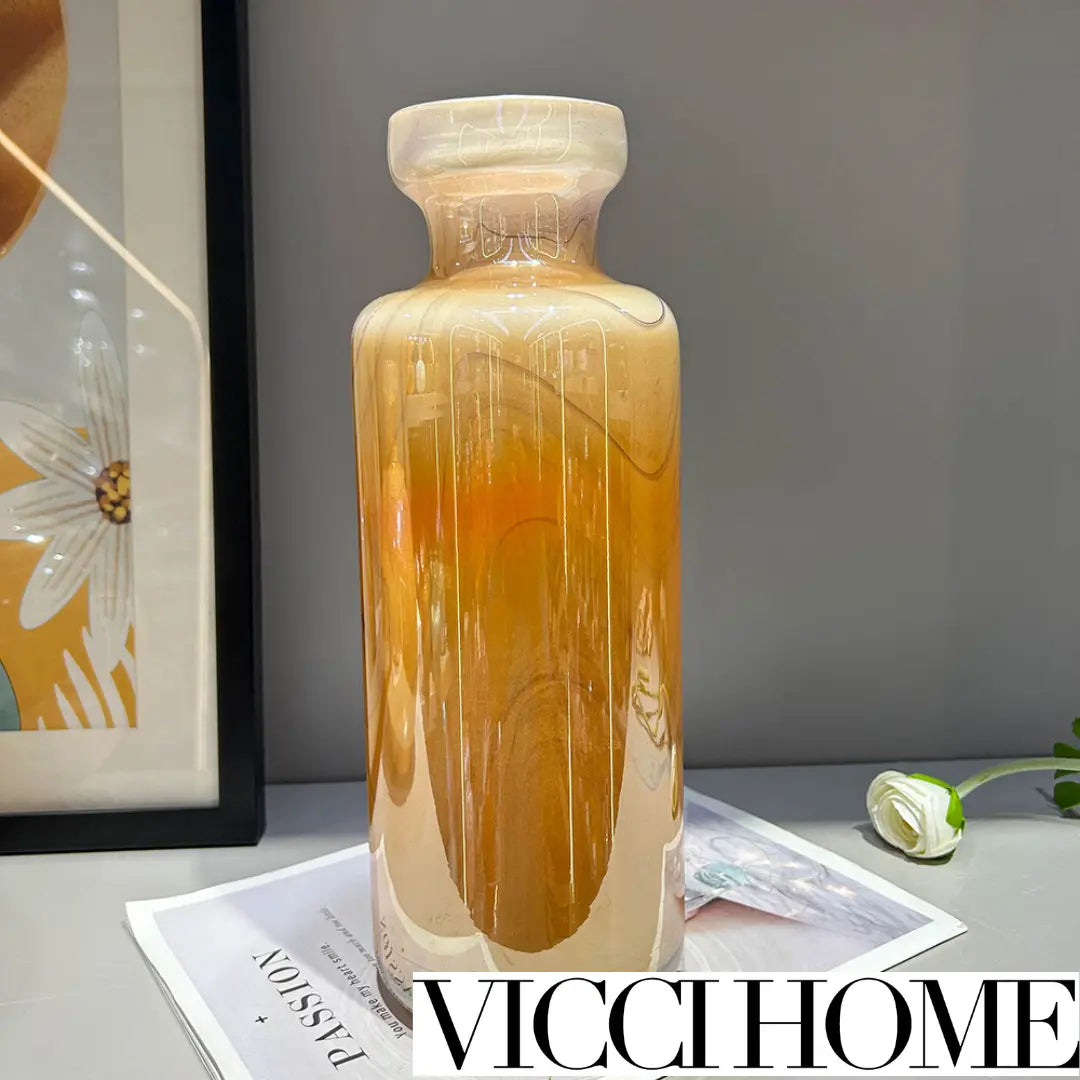 Sandblasted Medieval-Style Art Handmade Vase