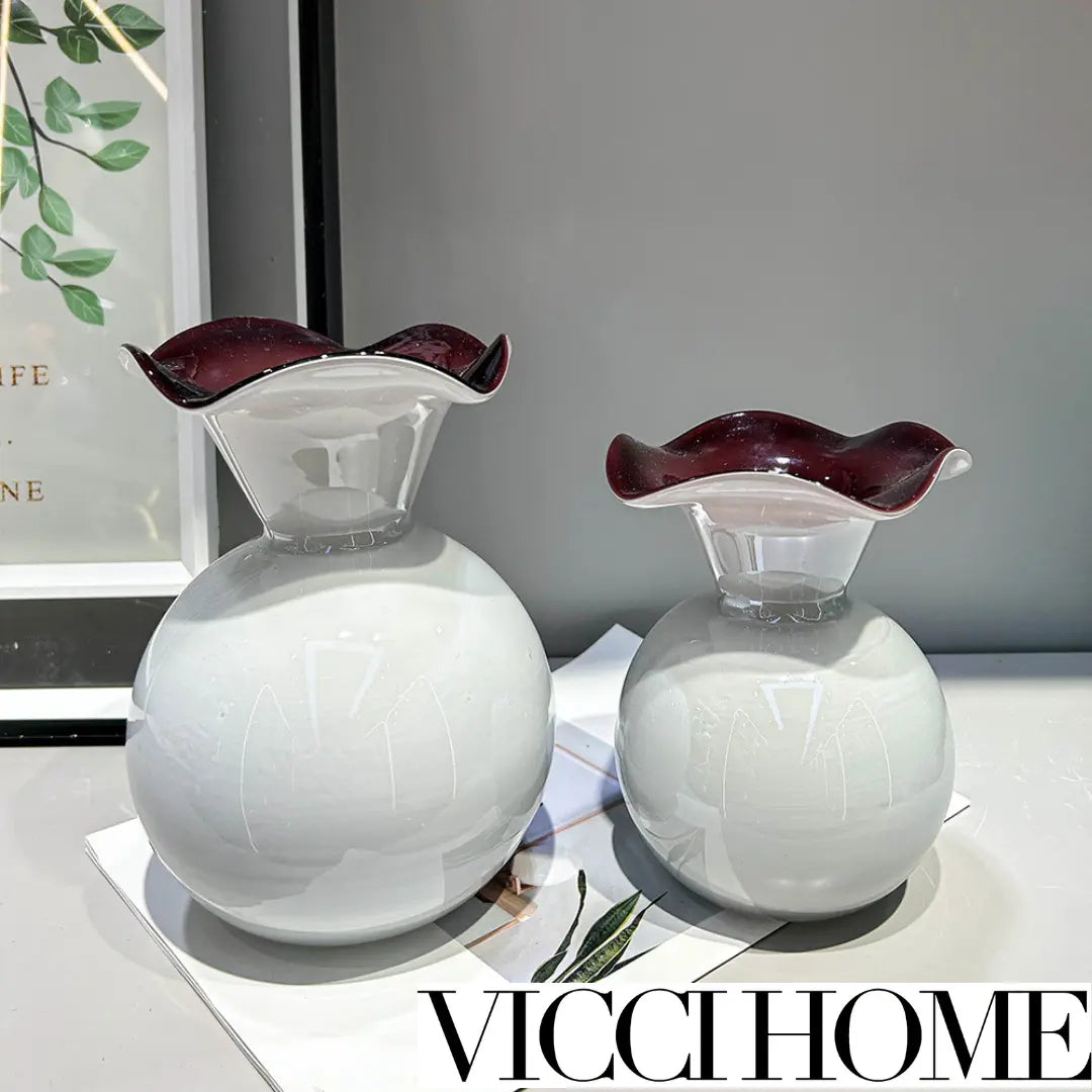 Sand Blowing Medieval-Style Lace Fenton Vase