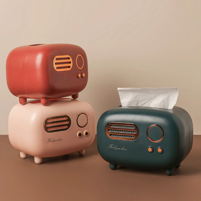 Vintage Radio Tissue Box