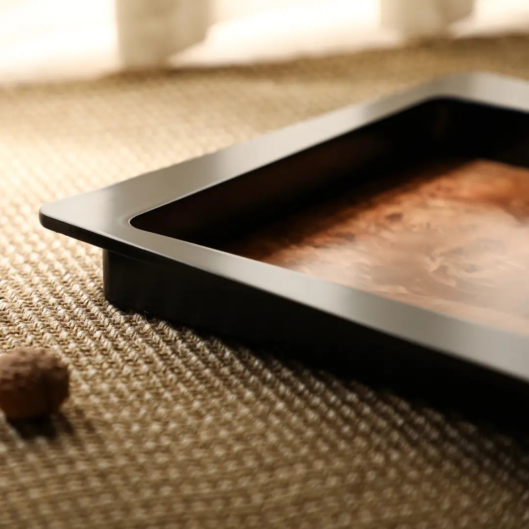 Black MDF Tray with Burled