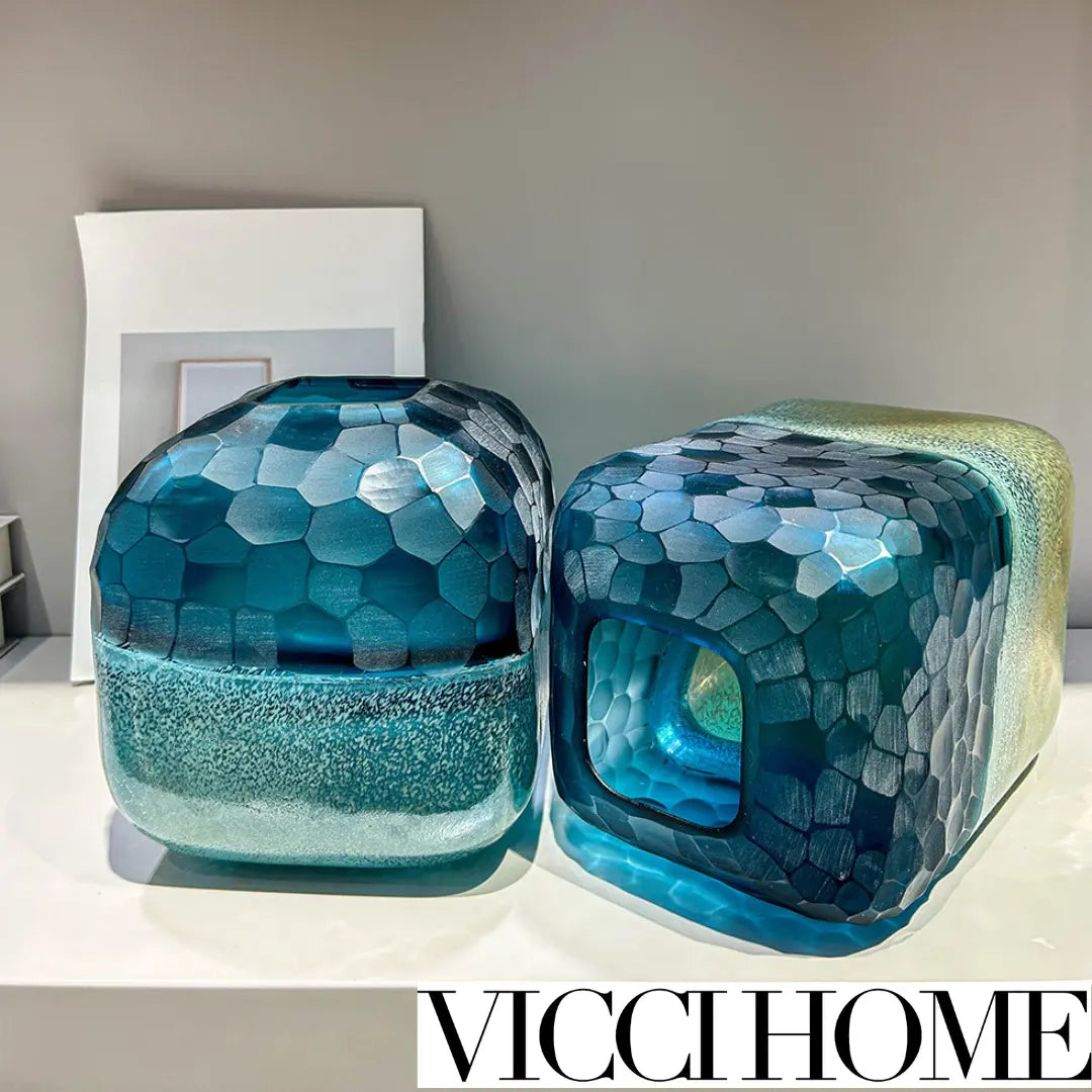 Sand Blowing Light Luxury High-End American Gradient Vase