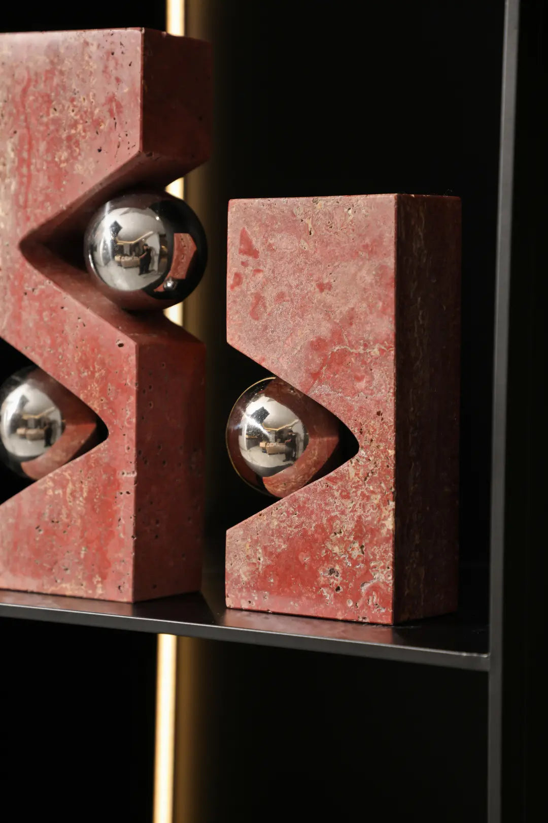 Marble & Metal Sphere Ornament