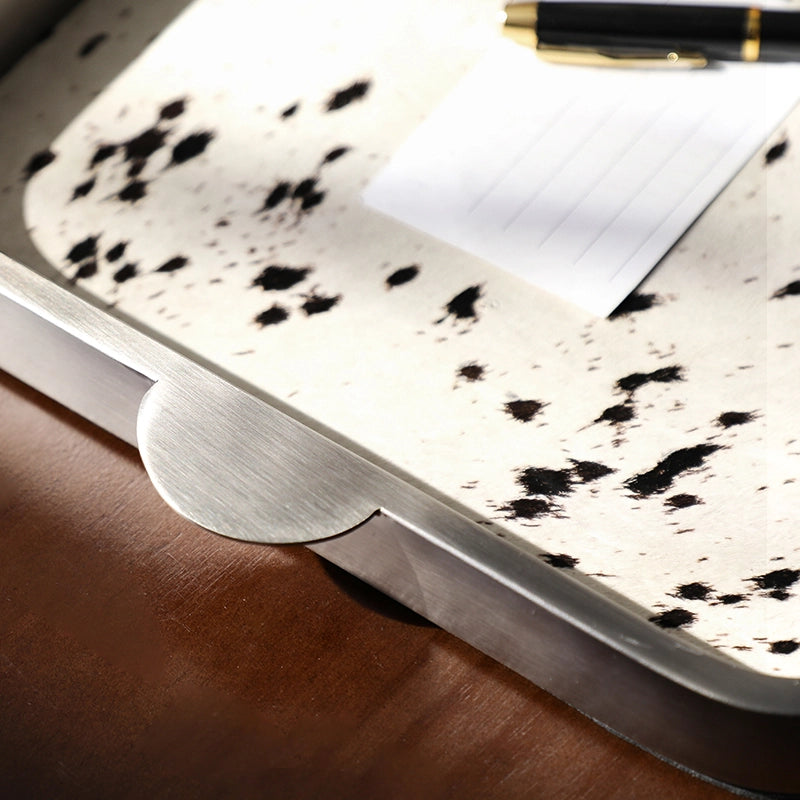 Genuine Leather Binaural Tray