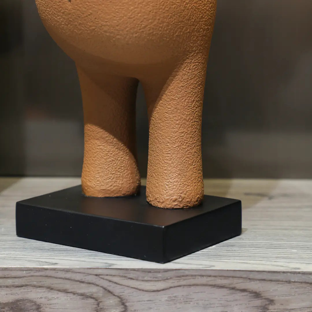 Unique Grand Dodu Chamotte Resin – Signed Italy Art Sculpture