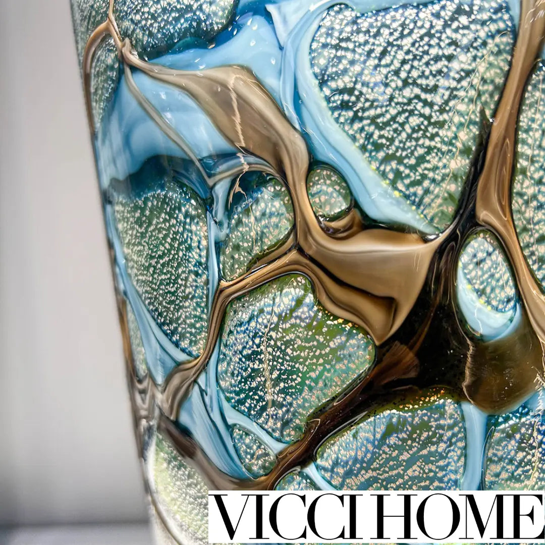 Sand Blowing Personality Silk-Wrapped Glass High-End Vase