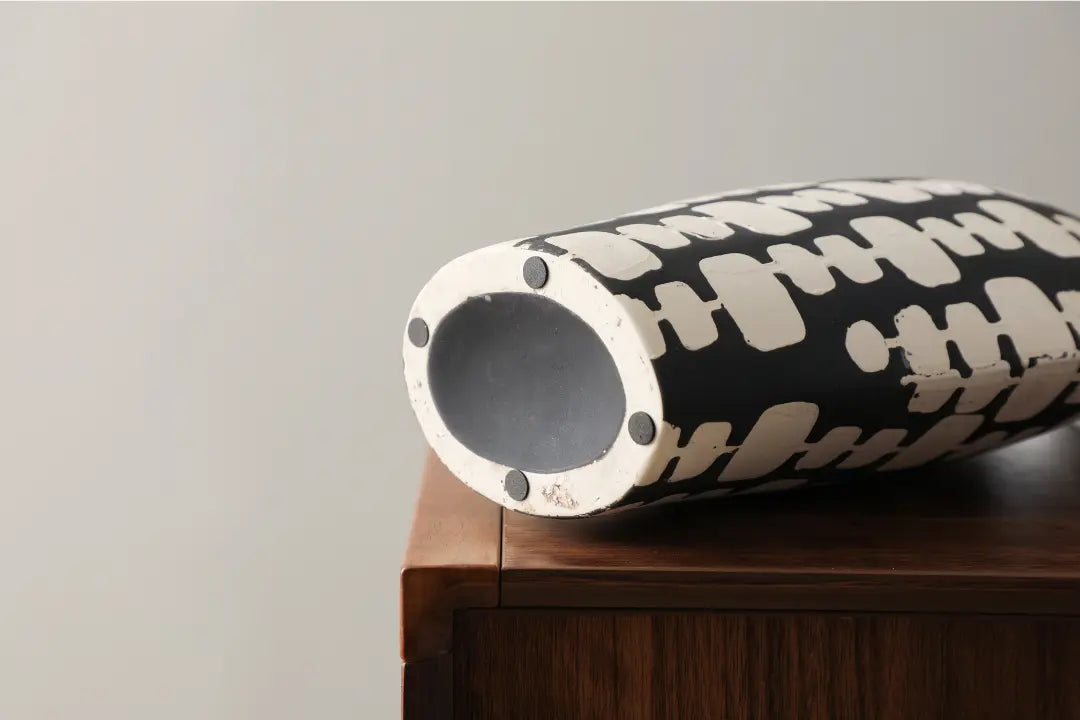 Black and White Narrow Mouth Vases