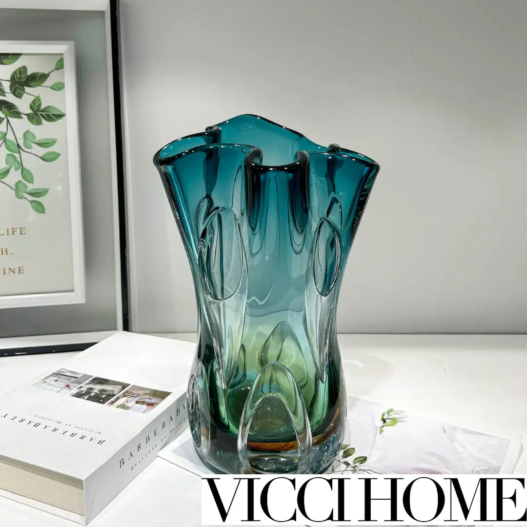 Sand Blowing Fashion Large-Caliber Vase – High-End